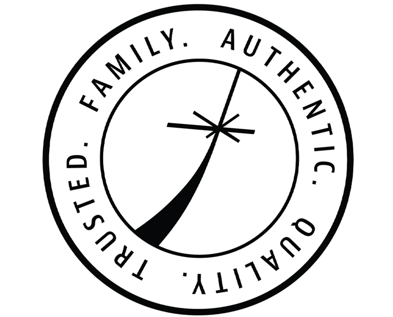 Dutta's Foods Values logo - Quality, Trusted, Family, Authentic
